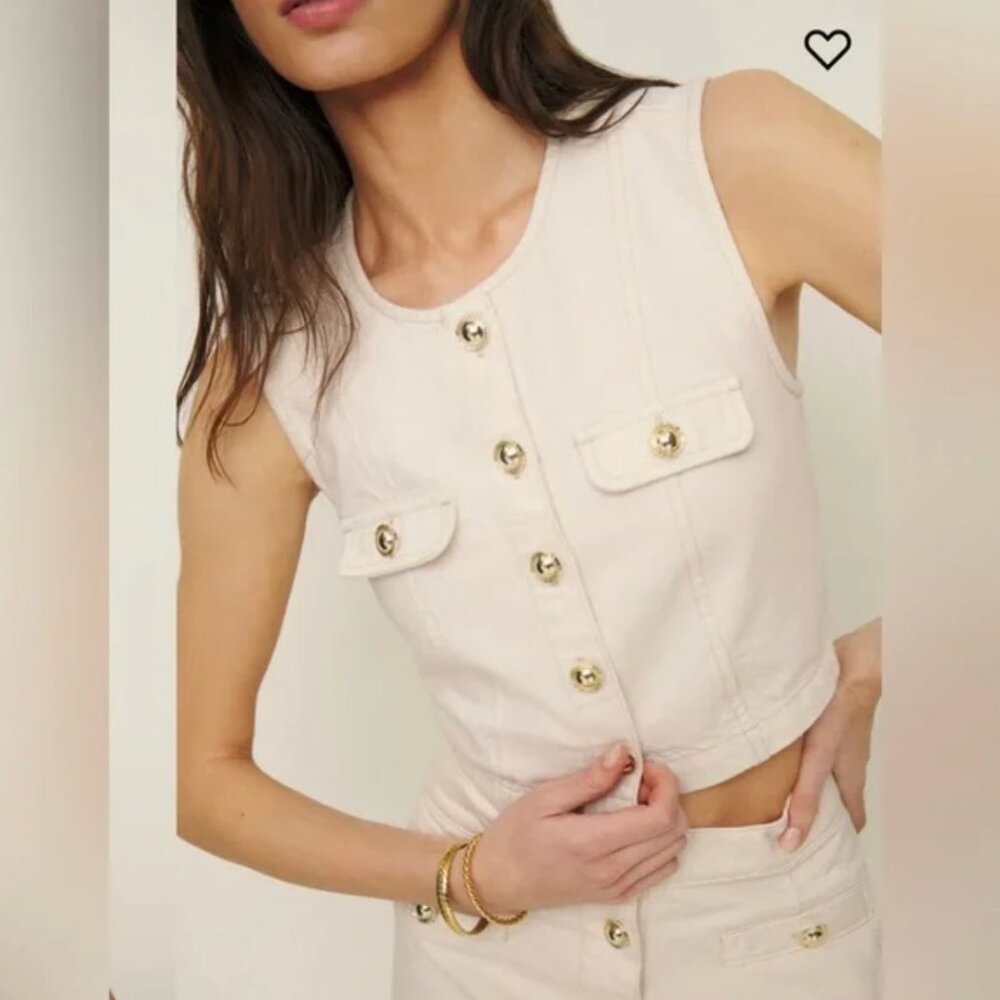 Reformation Kennedy Denim Top, NWT, size 4